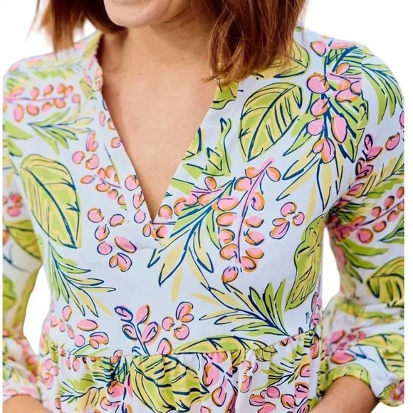 Perfect like new MARY SQUARE laguna dress in vine time lime large - Picture 4 of 15